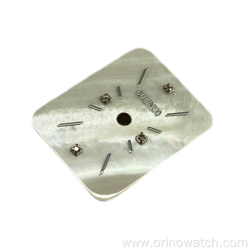 River shell square custom watch dial